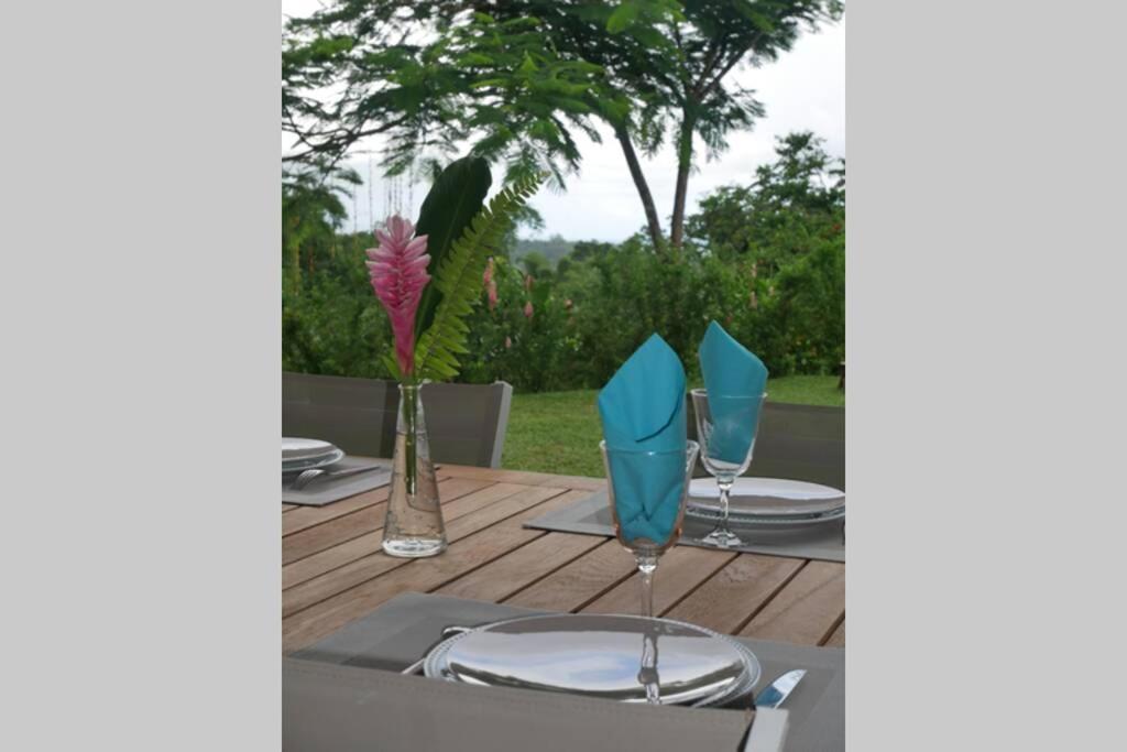 Villa Kumquat Avec Piscine Et Vue Sur Les Montagnes Petit-Bourg Exterior foto